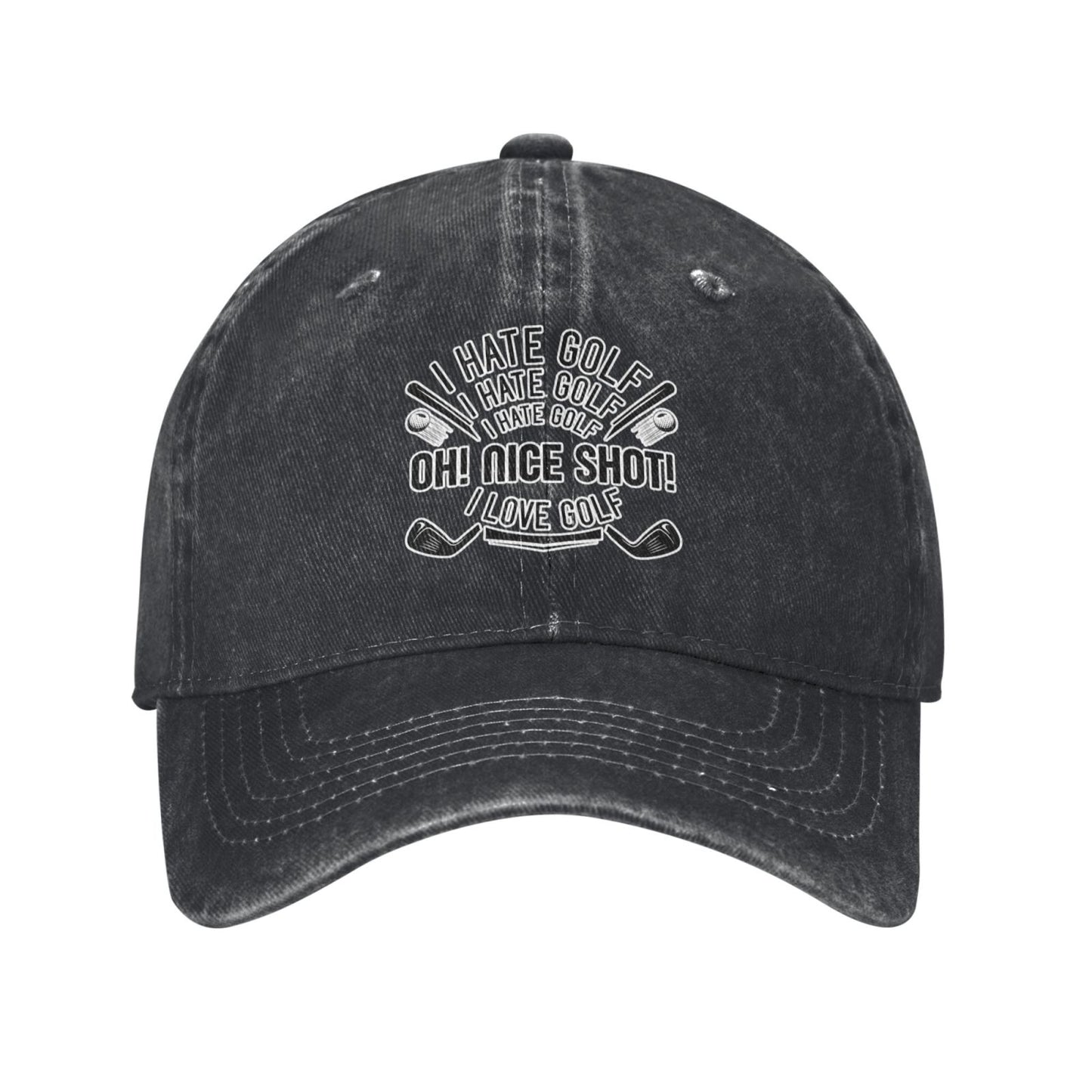 I Hate Golf Printed unisex baseball cap adjustable cap outdoor sun hats trucker hat