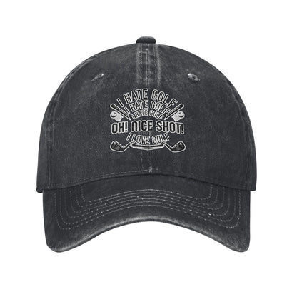 I Hate Golf Printed unisex baseball cap adjustable cap outdoor sun hats trucker hat