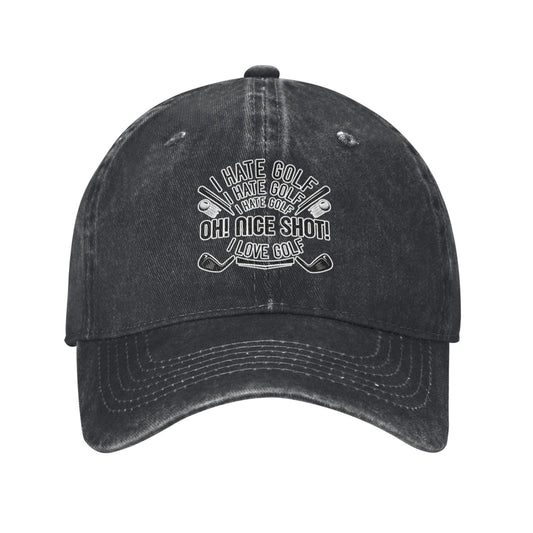 I Hate Golf Printed unisex baseball cap adjustable cap outdoor sun hats trucker hat
