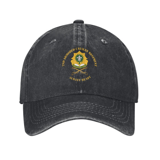 2nd Armored Cavalry Regiment Always Ready Printed unisex baseball cap adjustable cap outdoor sun hats trucker hat