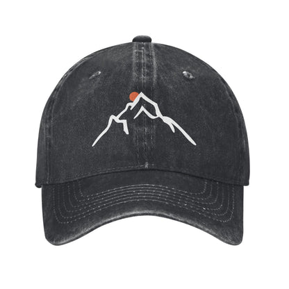 Mountain Peak Print Printed unisex baseball cap adjustable cap outdoor sun hats trucker hat