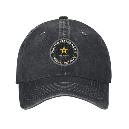 UNITED STATES ARMY COMBAT VETERAN Printed unisex baseball cap adjustable cap outdoor sun hats trucker hat