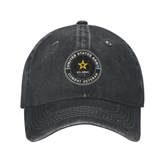 UNITED STATES ARMY COMBAT VETERAN Printed unisex baseball cap adjustable cap outdoor sun hats trucker hat