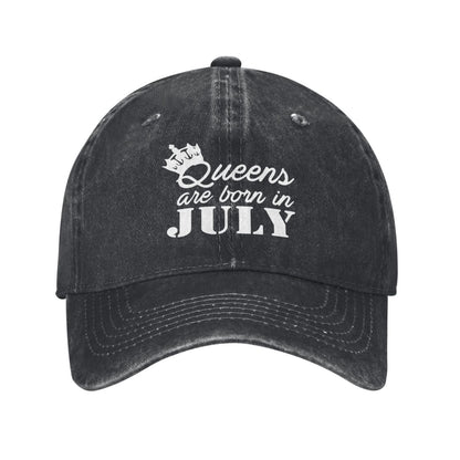 Birthday Gift For Queens Are Born In July Printed unisex baseball cap adjustable cap outdoor sun hats trucker hat
