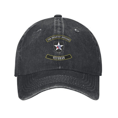 2nd Infantry Division Veteran (2) Printed unisex baseball cap adjustable cap outdoor sun hats trucker hat