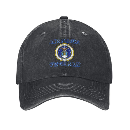 US Air Force Veteran With Usaf Seal 2 Printed unisex baseball cap outdoor hats adjustable cap trucker gift hat