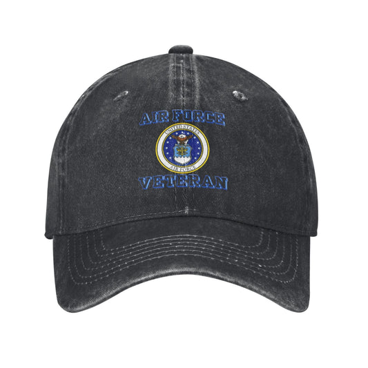 US Air Force Veteran With Usaf Seal 2 Printed unisex baseball cap outdoor hats adjustable cap trucker gift hat