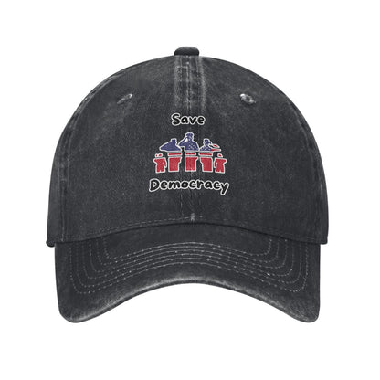 Save Democracy (3) Printed unisex baseball cap adjustable cap outdoor sun hats trucker hat