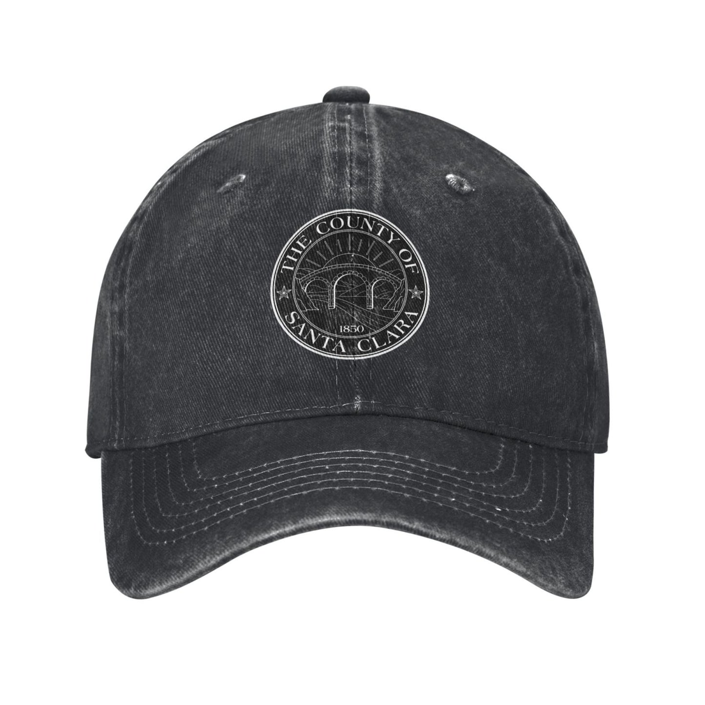 County Seal Black Printed unisex baseball cap adjustable cap outdoor sun hats trucker hat