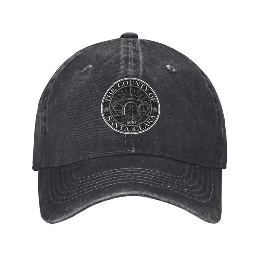 County Seal Black Printed unisex baseball cap adjustable cap outdoor sun hats trucker hat