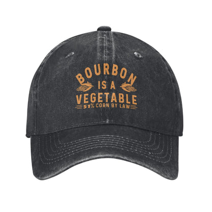 Bourbon Is A Vegetable 51% Corn By Law Printed unisex baseball cap outdoor hats adjustable cap trucker gift hat