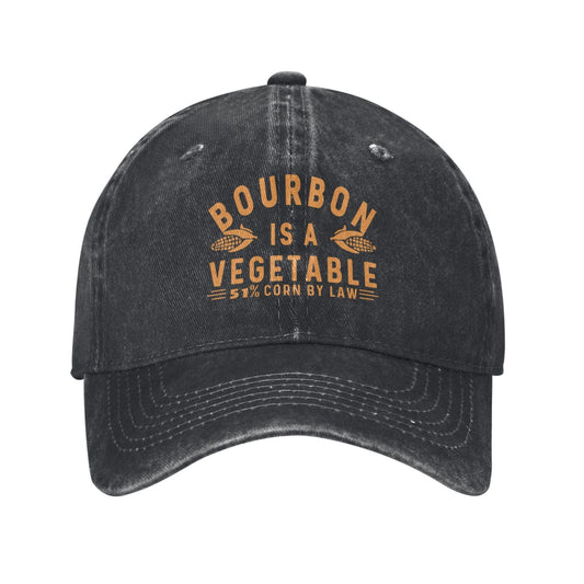 Bourbon Is A Vegetable 51% Corn By Law Printed unisex baseball cap outdoor hats adjustable cap trucker gift hat