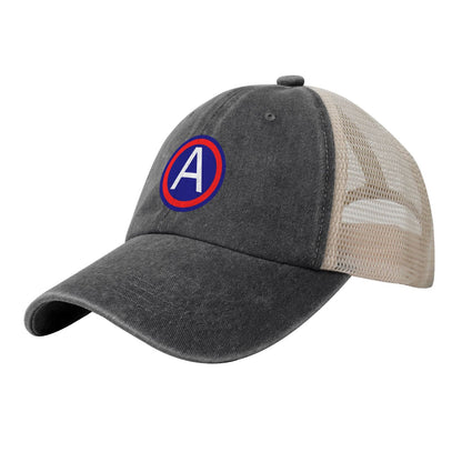 United States Army Central CSIB Printed unisex baseball cap adjustable grid baseball cap veteran gift