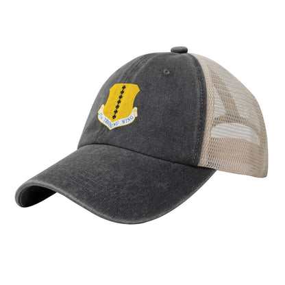 17th_Training_Wing.svg Printed unisex baseball cap adjustable grid baseball cap veteran gift