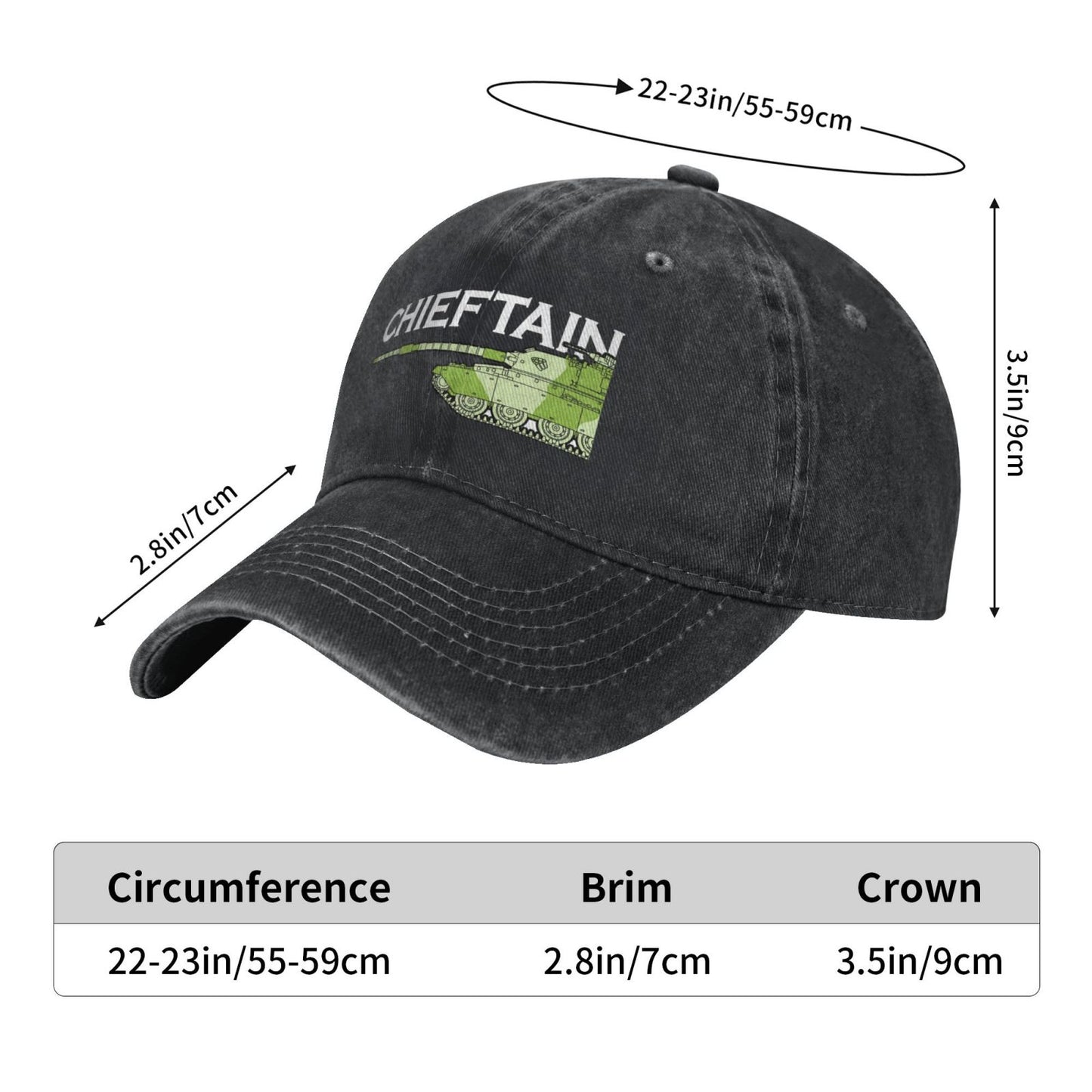 FV4201 CHIEFTAIN Printed unisex baseball cap adjustable cap outdoor trucker hat veterans Gifts