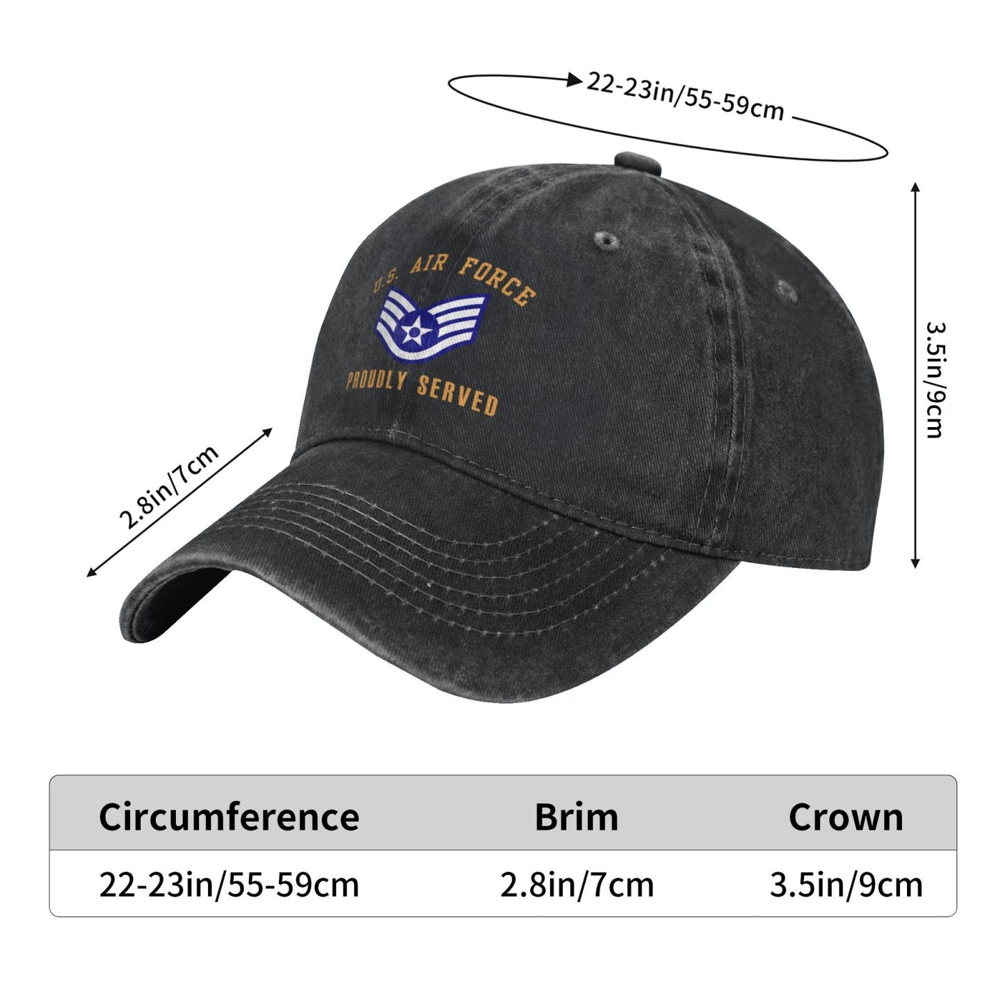 Us Air Force Printed unisex baseball cap adjustable cap outdoor sunshade trucker hat