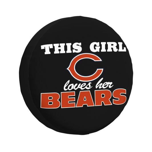 Chicago Bears Printing wheel dust cover black background car tire cover