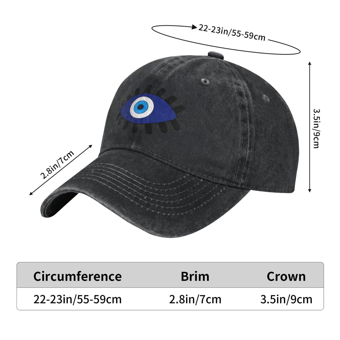 One-eyed Monster Eyelash Printed unisex baseball cap outdoor hats adjustable cap trucker gift hat