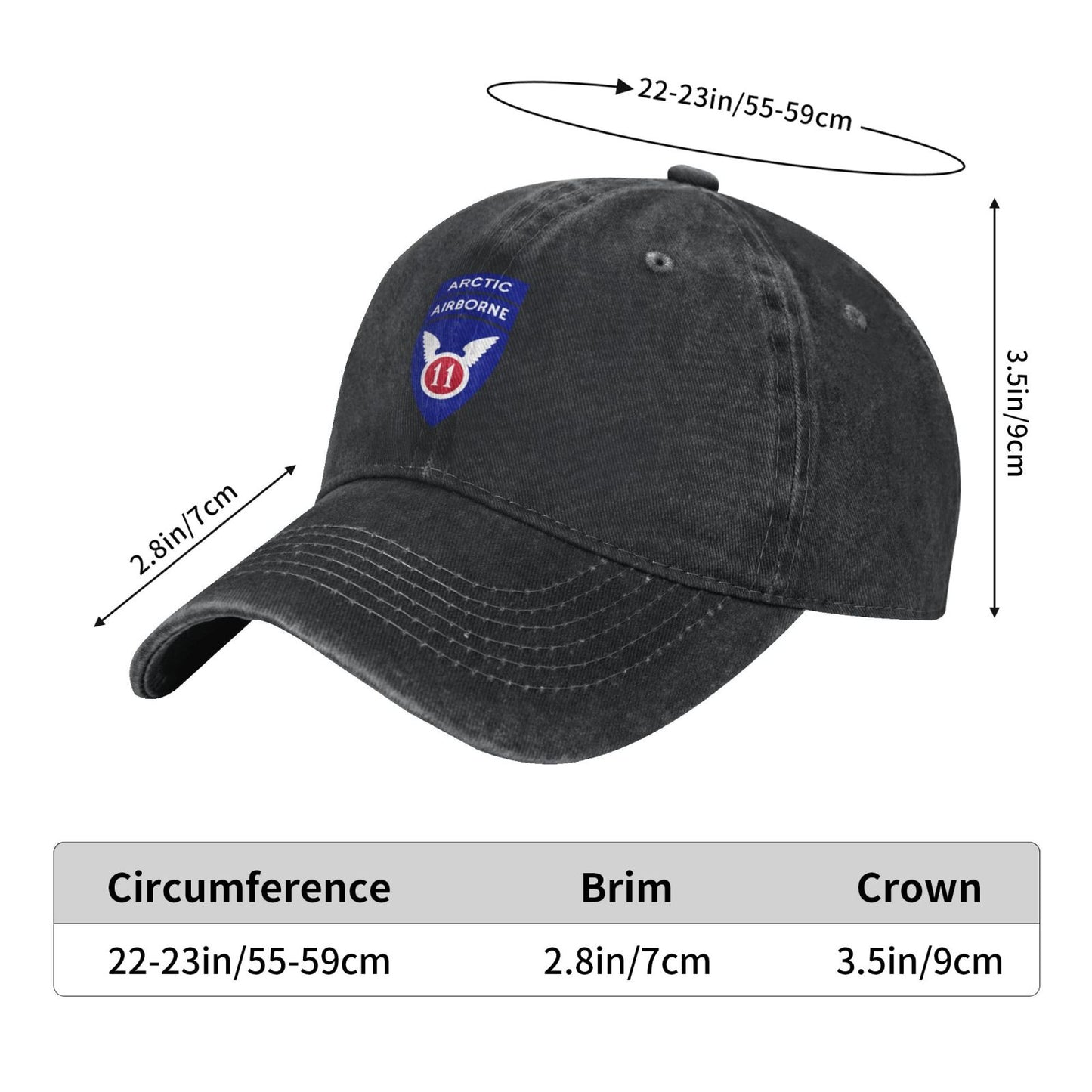 The 11th Airborne Division USA Printed unisex baseball cap adjustable cap outdoor sun hats trucker hat