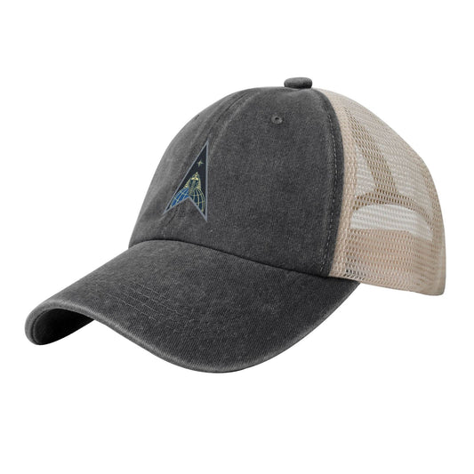 Space Delta 18 Emblem Printed unisex baseball cap adjustable grid baseball cap veteran gift