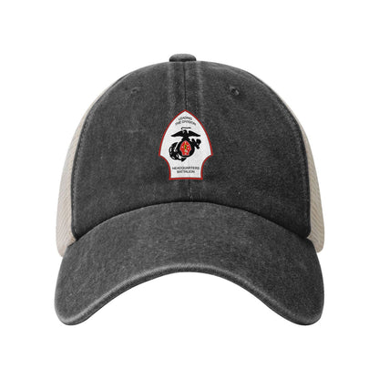 HQBN 2nd Mar Div Printed unisex baseball cap adjustable grid baseball cap veteran gift