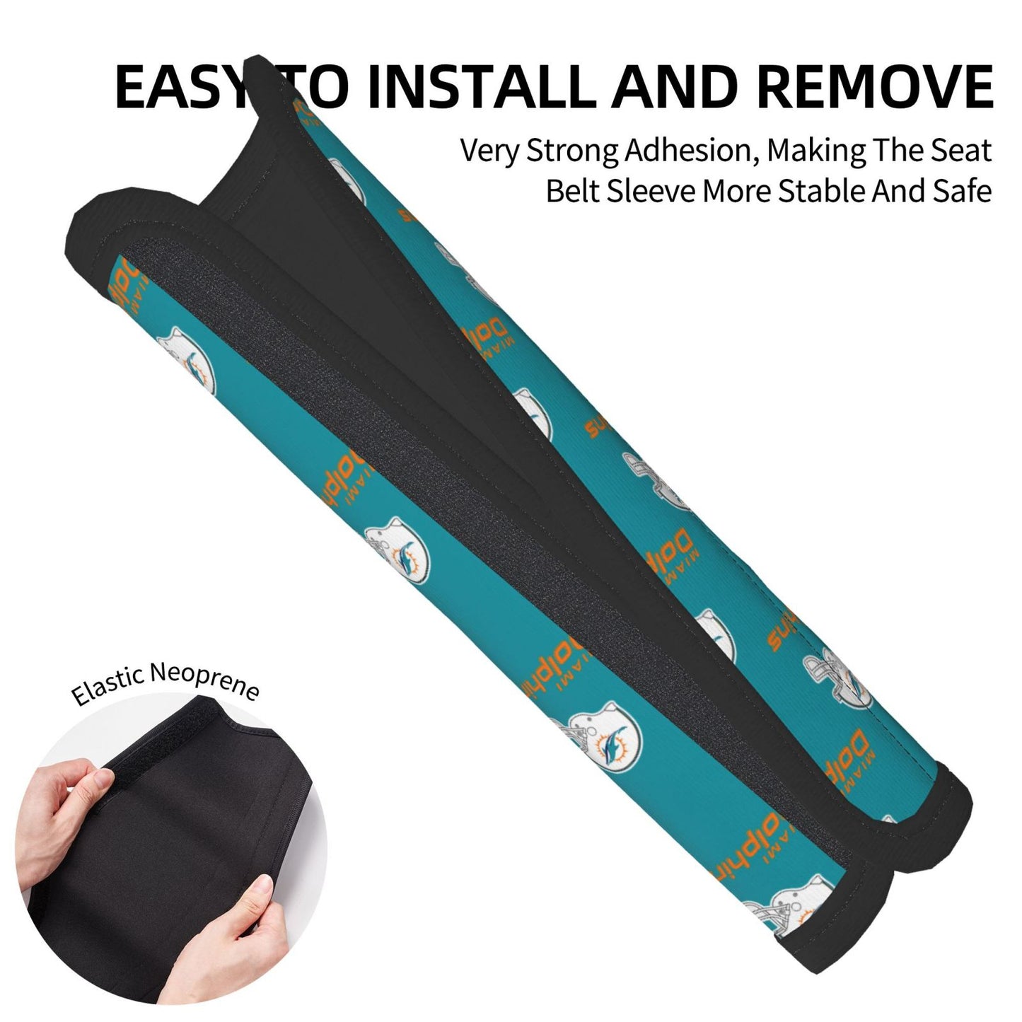Miami Dolphins Car seat belt shoulder strap UNISEX seat belt protective cover