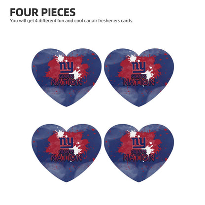 4-pcs New York Giants Car Air Fresheners Cards Set car aromatherapy tablets