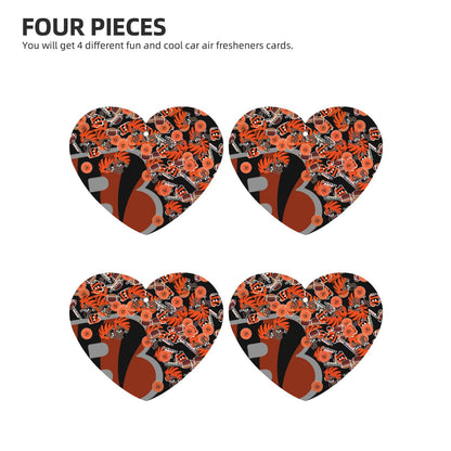 4-pcs Cincinnati Bengals Car Air Fresheners Cards Set car aromatherapy tablets