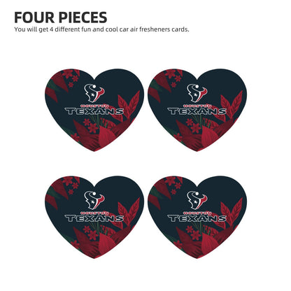 4pcs- Houston Texans car aromatherapy tablets Car Air Fresheners Cards Set