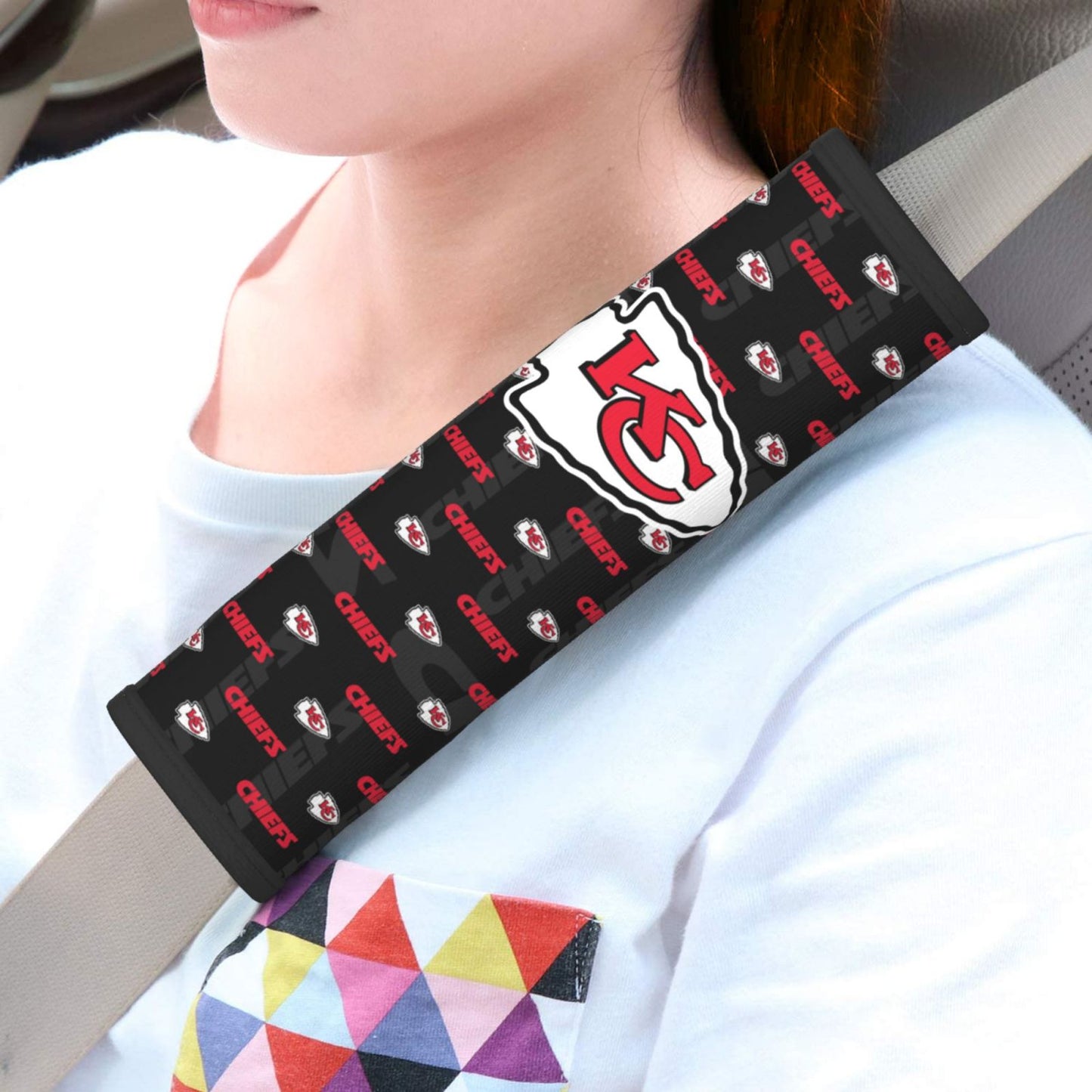 Kansas City Chiefs personalized seat belt protective cover Car seat belt protective cover