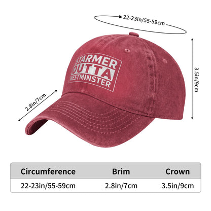 Starmer Outta Westminster Printed unisex baseball cap adjustable cap outdoor sun hats trucker hat