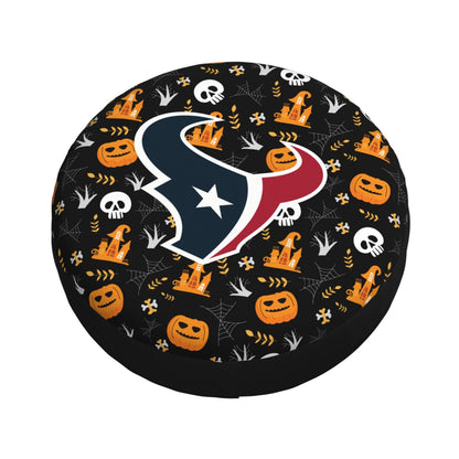 Houston Texans Print Pumpkin Castle Small Printed Car Tire Cover Tire Dust Cover