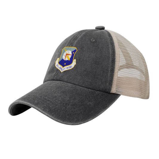 512th Airlift Wing Printed unisex baseball cap adjustable grid baseball cap veteran gift