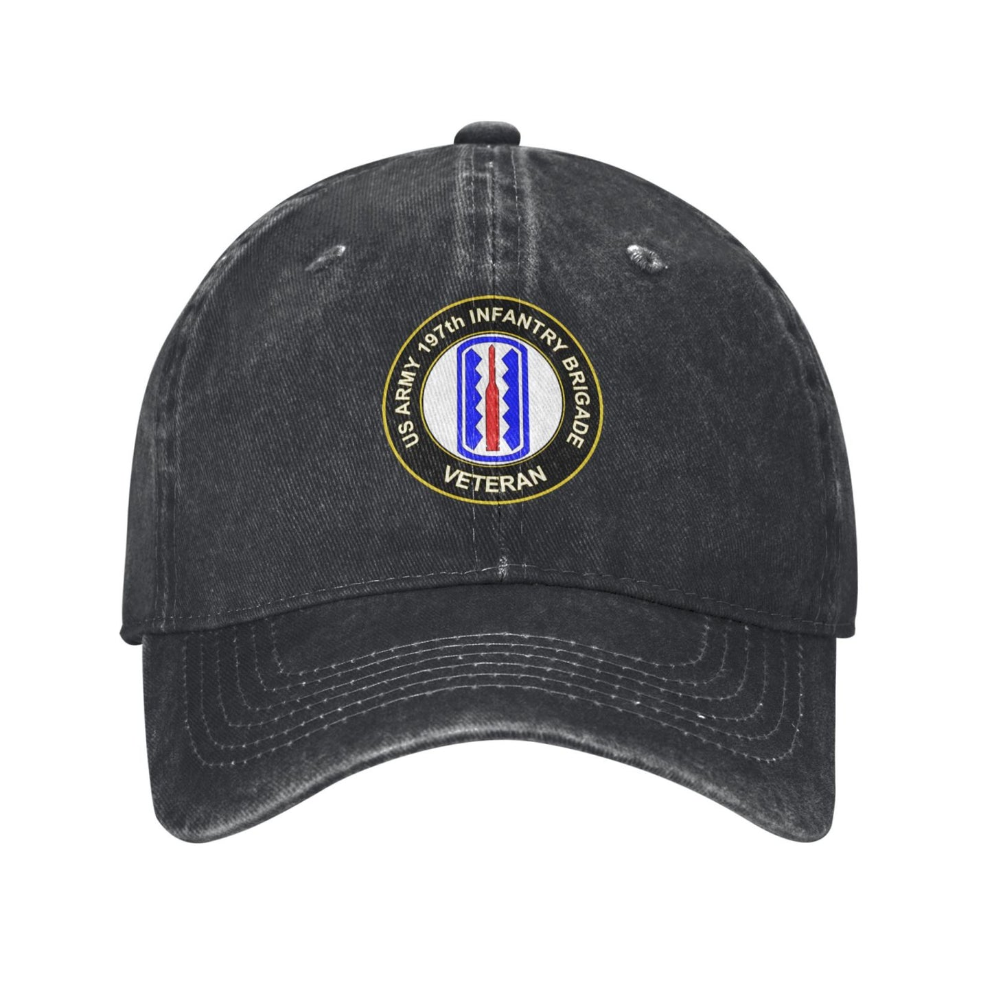 US Army 197th Infantry Brigade Veteran Printed unisex baseball cap adjustable cap outdoor sun hats trucker hat