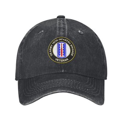 US Army 197th Infantry Brigade Veteran Printed unisex baseball cap adjustable cap outdoor sun hats trucker hat