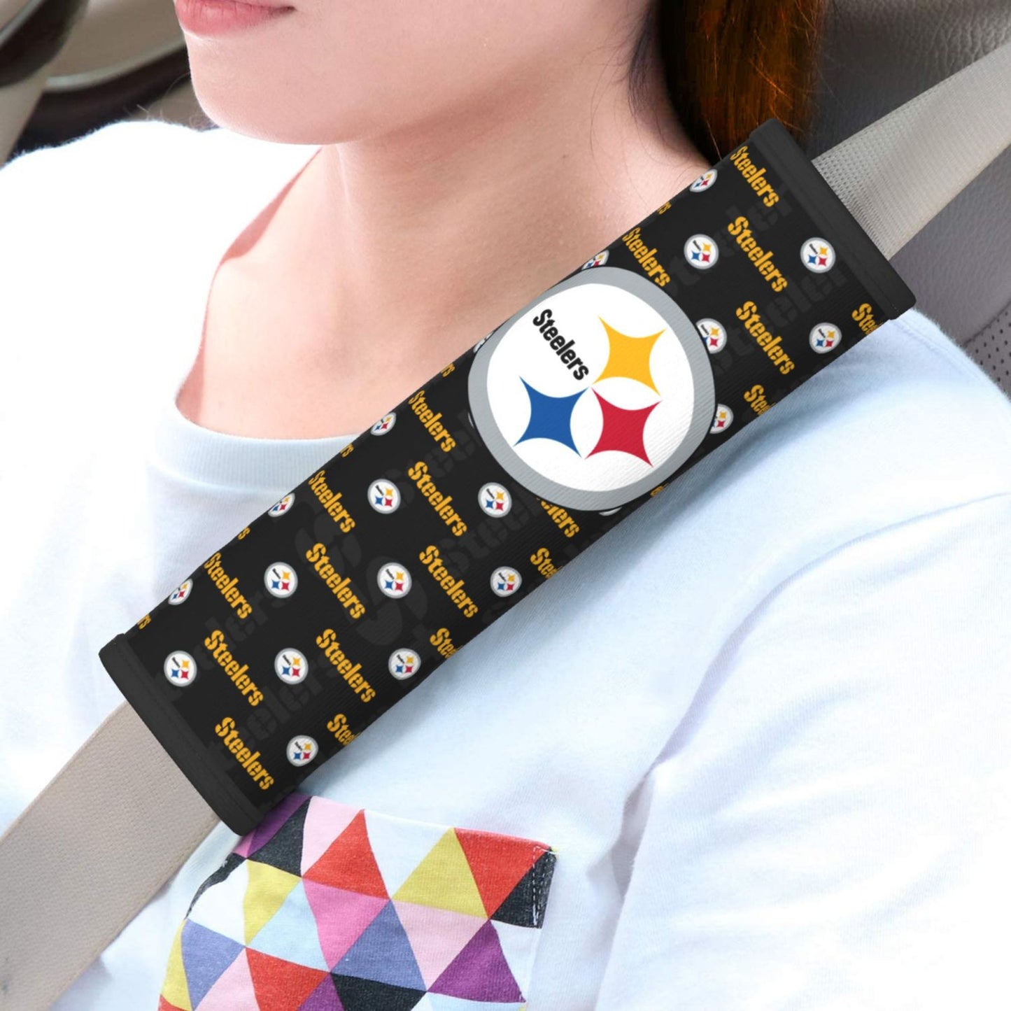 Pittsburgh Steelers personalized seat belt protective cover Car seat belt protective cover