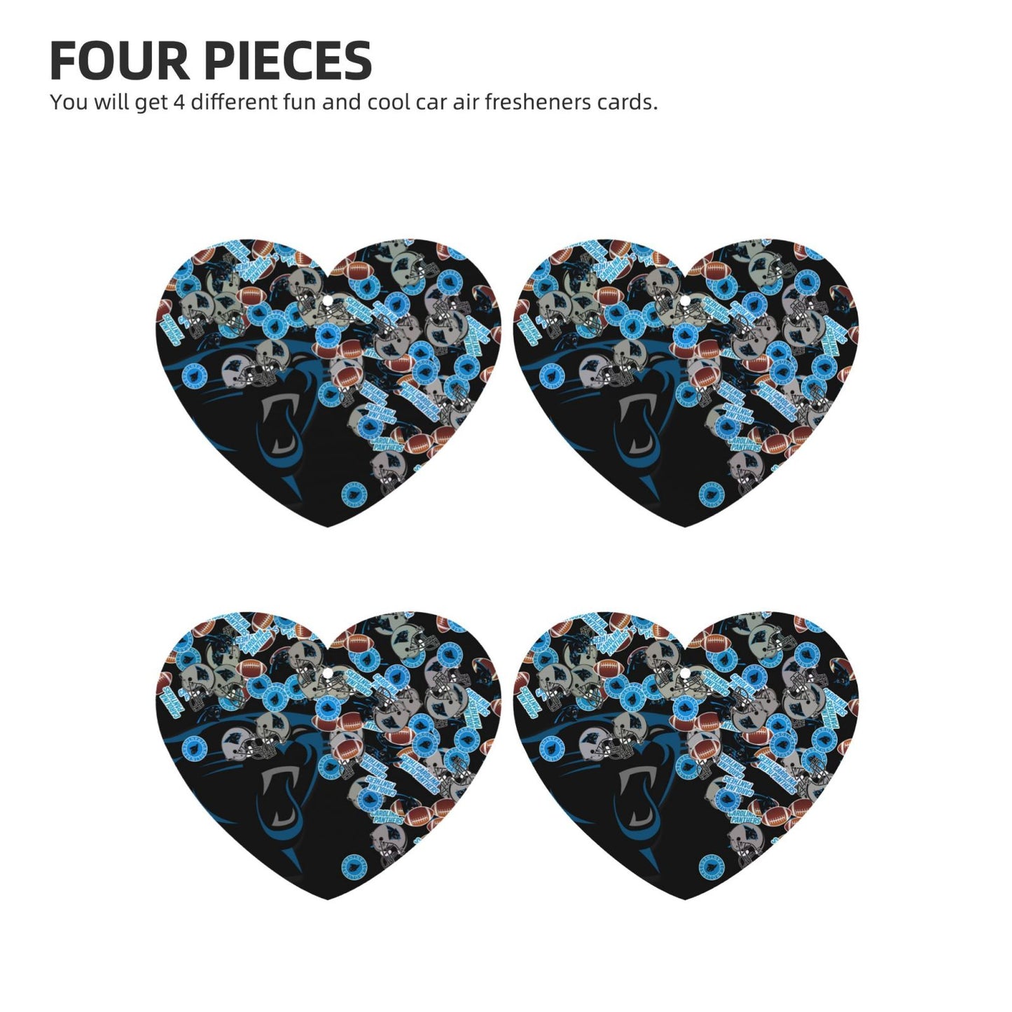 4-pcs Carolina Panthers Car Air Fresheners Cards Set car aromatherapy tablets