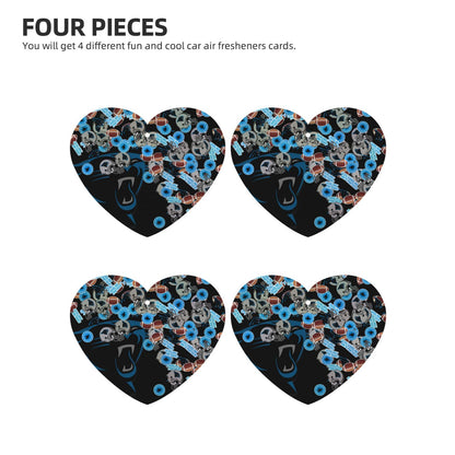 4-pcs Carolina Panthers Car Air Fresheners Cards Set car aromatherapy tablets