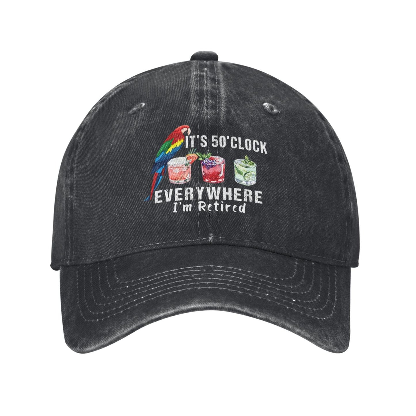 It's 5 O'clock Somewhere Printed unisex baseball cap outdoor hats adjustable cap trucker gift hat
