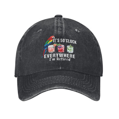 It's 5 O'clock Somewhere Printed unisex baseball cap outdoor hats adjustable cap trucker gift hat