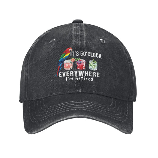 It's 5 O'clock Somewhere Printed unisex baseball cap outdoor hats adjustable cap trucker gift hat