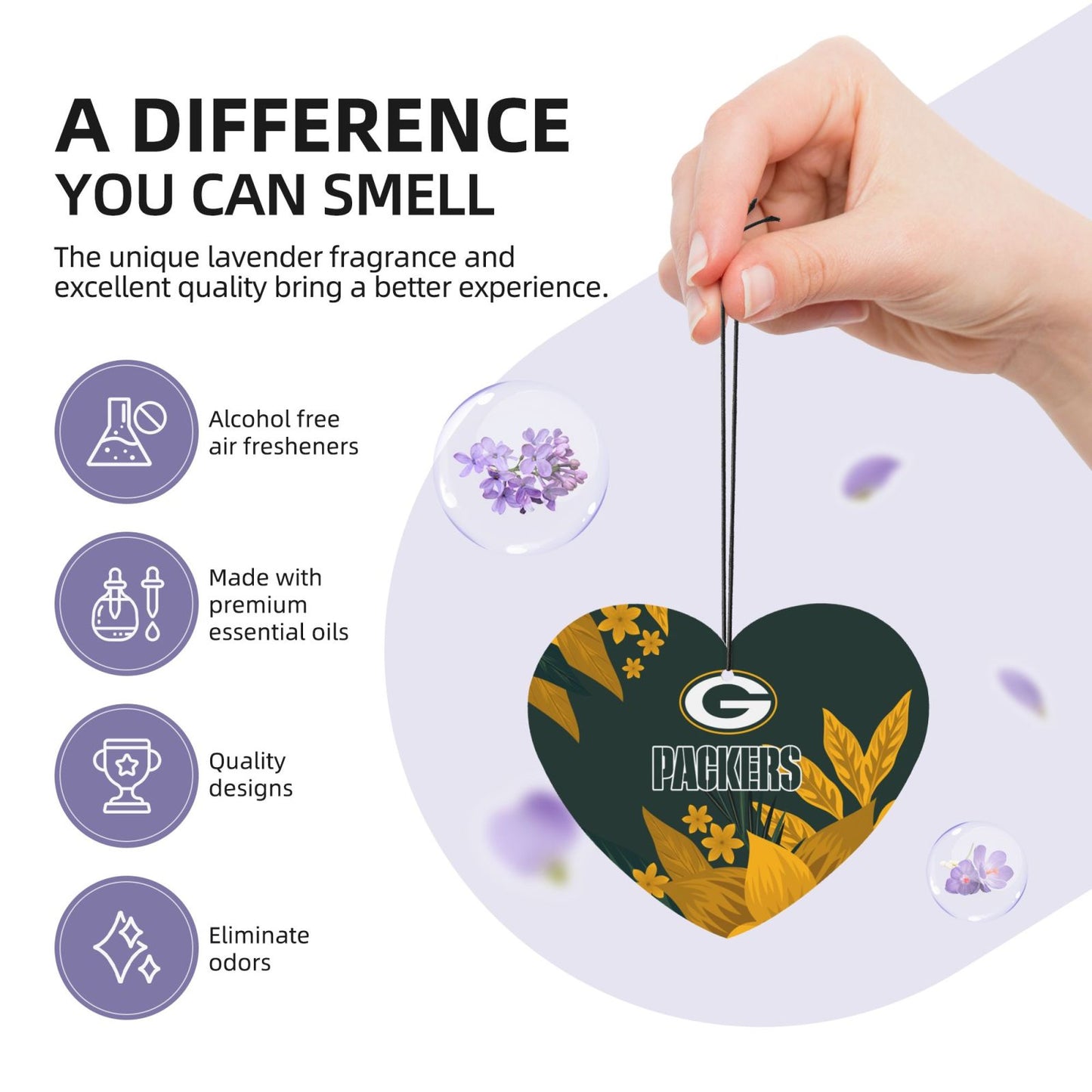 4pcs- Green Bay Packers car aromatherapy tablets Car Air Fresheners Cards Set