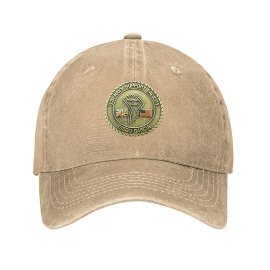 U.S. Navy Support Facility Diego Garcia Printed unisex baseball cap adjustable cap outdoor casual cap truck driver cap