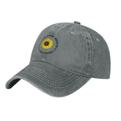 Put Sunflower Seeds In Your Pocket Printing unisex baseball cap adjustable hats Outdoor leisure hat trucker cap