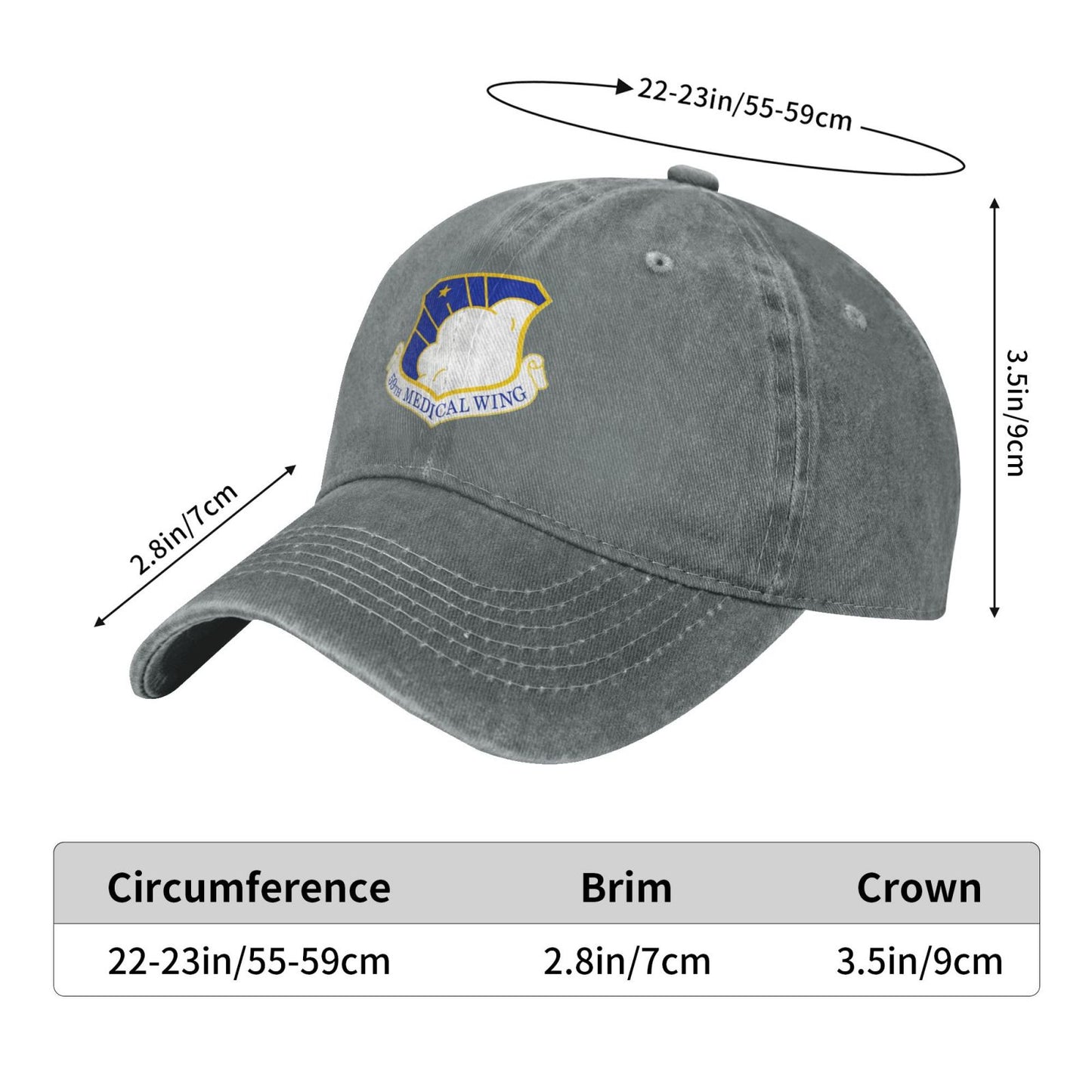 59th Medical Wing Printed unisex baseball cap adjustable cap veteran gift