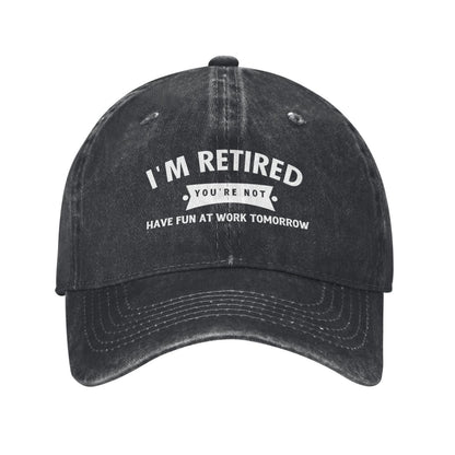 I'M RETIRED Printed unisex baseball cap adjustable cap outdoor sun hats trucker hat