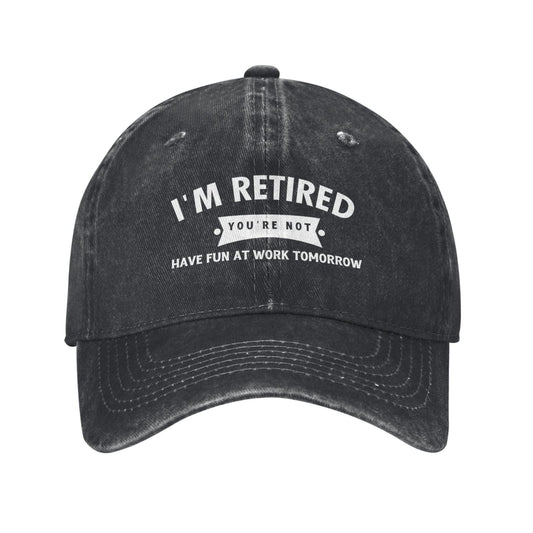 I'M RETIRED Printed unisex baseball cap adjustable cap outdoor sun hats trucker hat
