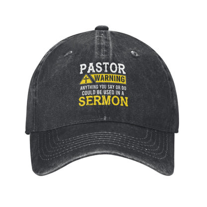 Pastor Magnet Warning Printed unisex baseball cap adjustable cap outdoor sun hats trucker hat