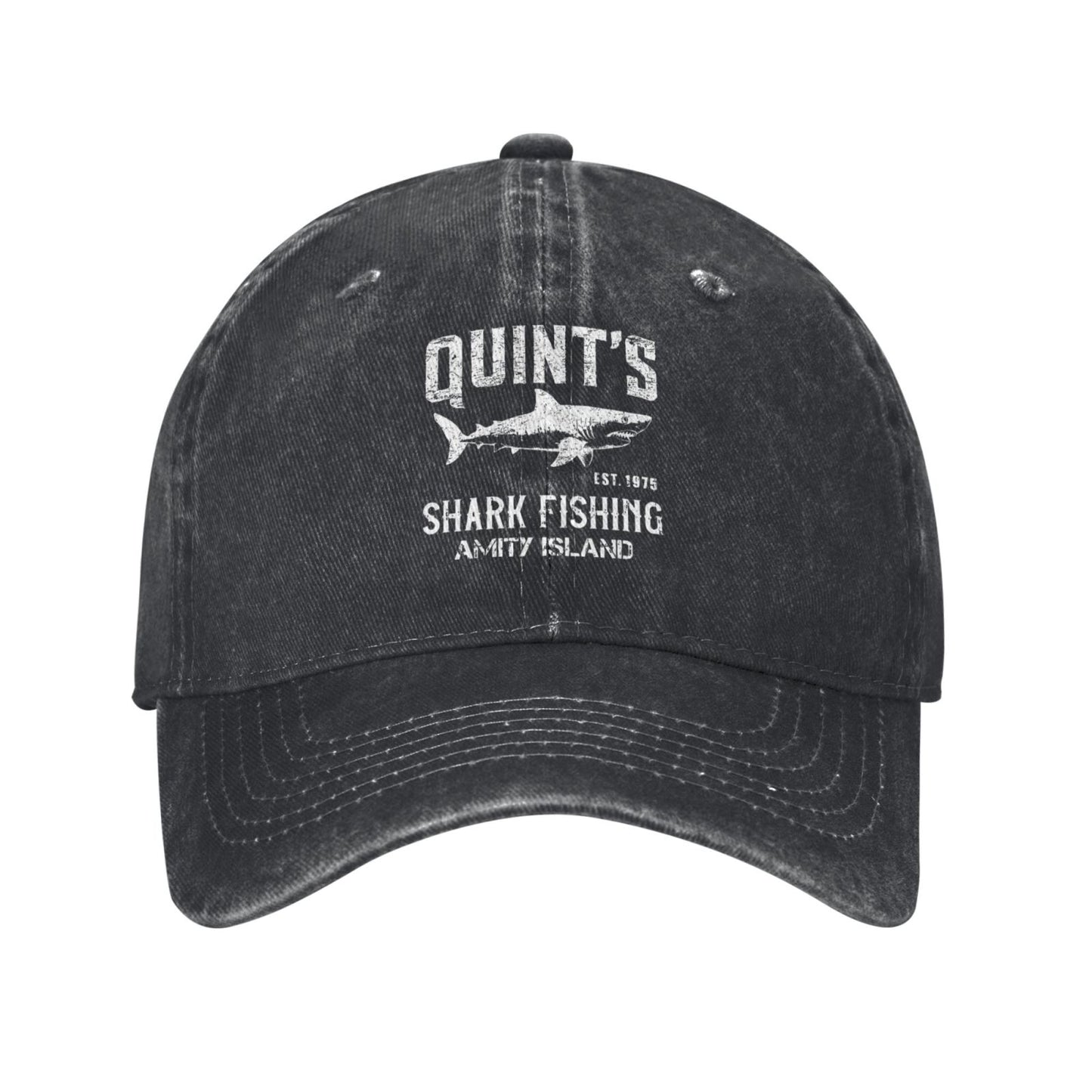 Quints Shark Fishing Printed unisex baseball cap adjustable cap outdoor sun hats trucker hat