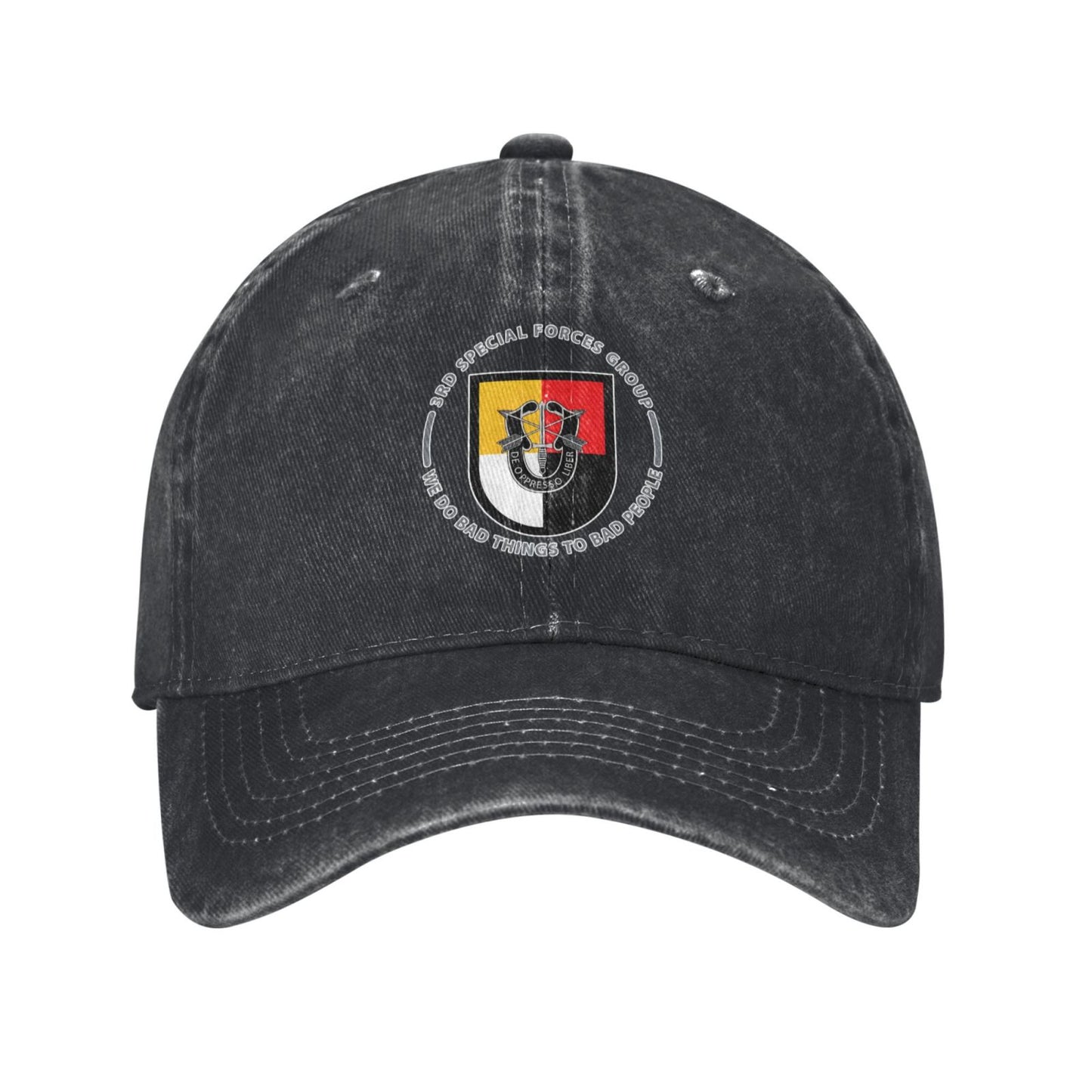 WE DO BAD THINGS TO BAD PEOPLE Printed unisex baseball cap adjustable cap outdoor sun hats trucker hat